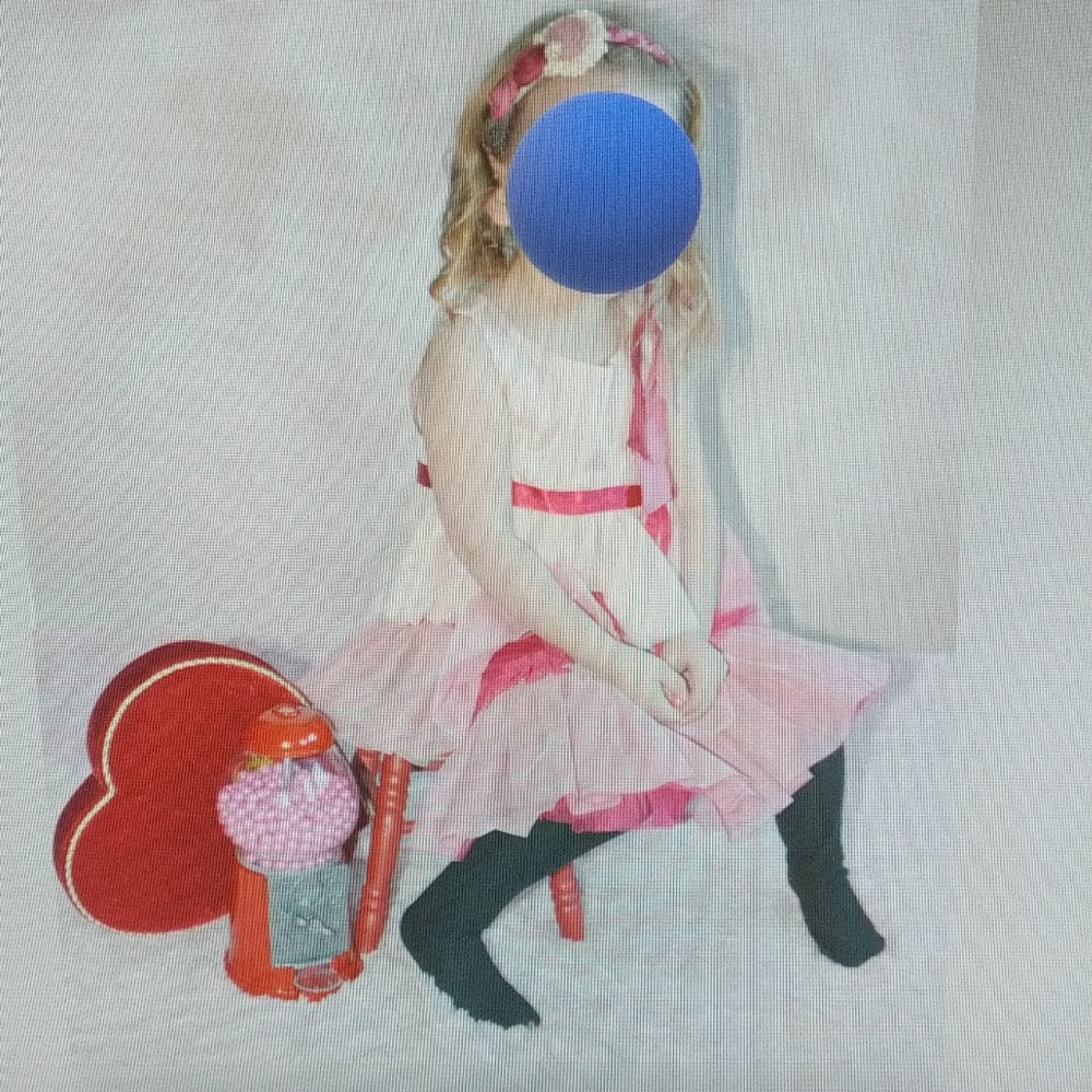 Girls 3t pink Valentine's dress, special occasion - Picture 5 of 5